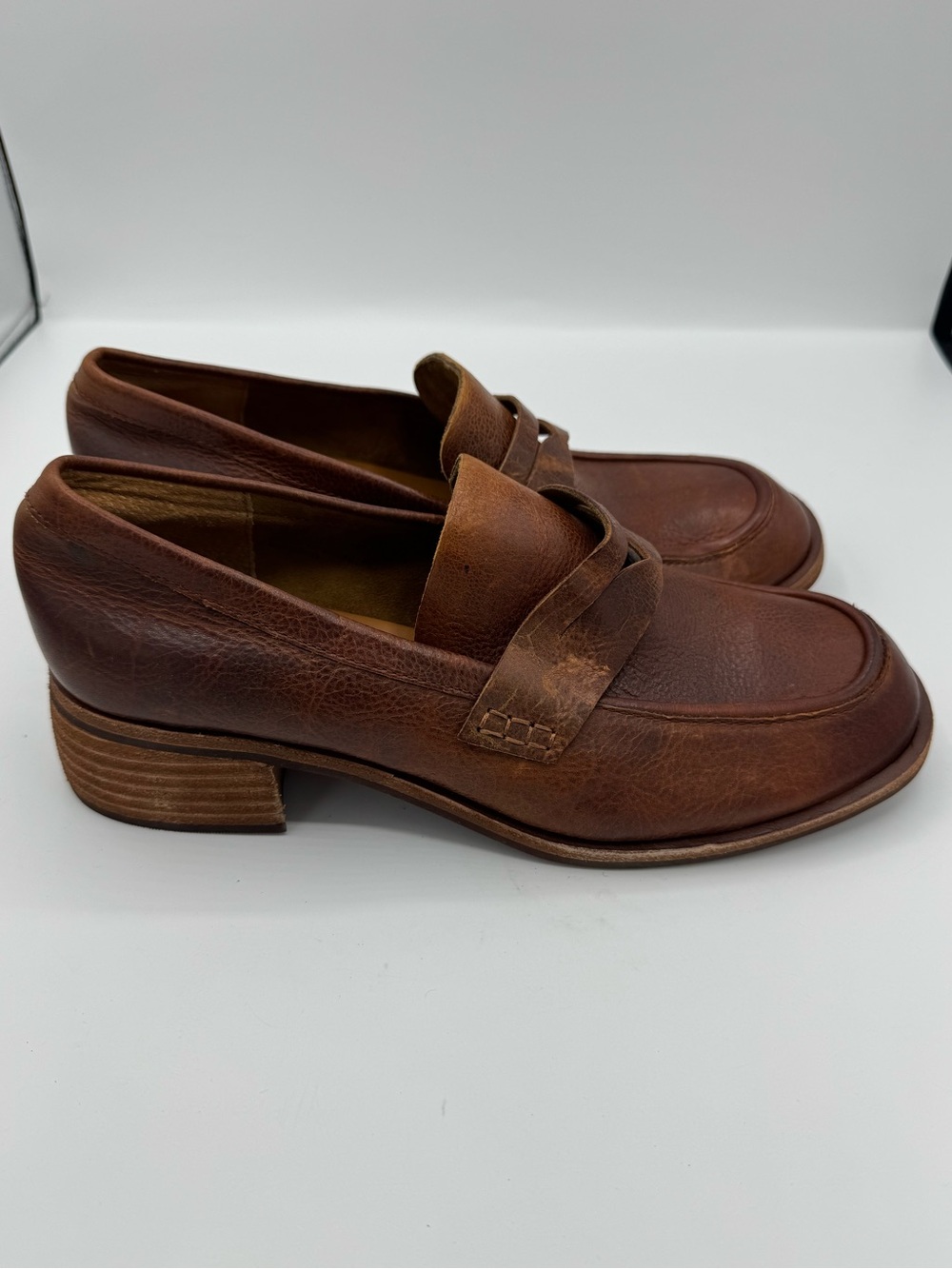 Kork-Ease Brown Leather Penny Loafers